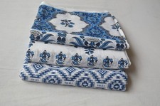 4 Yard Fabric Indian 100 Cotton Hand Printed Fab NO TARRIF CHARGES 100 ZK-5
