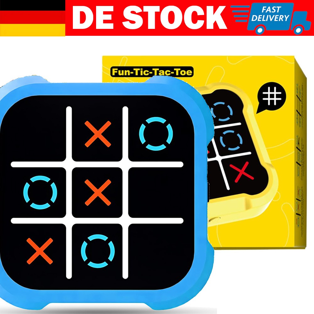 Elektronisches Tic Tac Toe 4 in 1 Spiel LED Logikspiel Kinder Reise Spielzeug DE