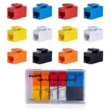 12 PCS Cat6 RJ45 Keystone Jack Insert Ethernet Patch Panel Multicolor