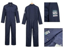 Portwest BizWeld Overall BIZ1 Navy FR Flame Resistant Work Medium 31” Leg New