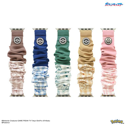 Gourmandies POKE-949A [Pokemon Eevee Scrunchie Band for Apple Watch 42/41/40/38m