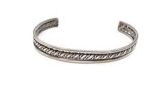 Vintage Sterling Silver 925 Cuff Bracelet 6.2...