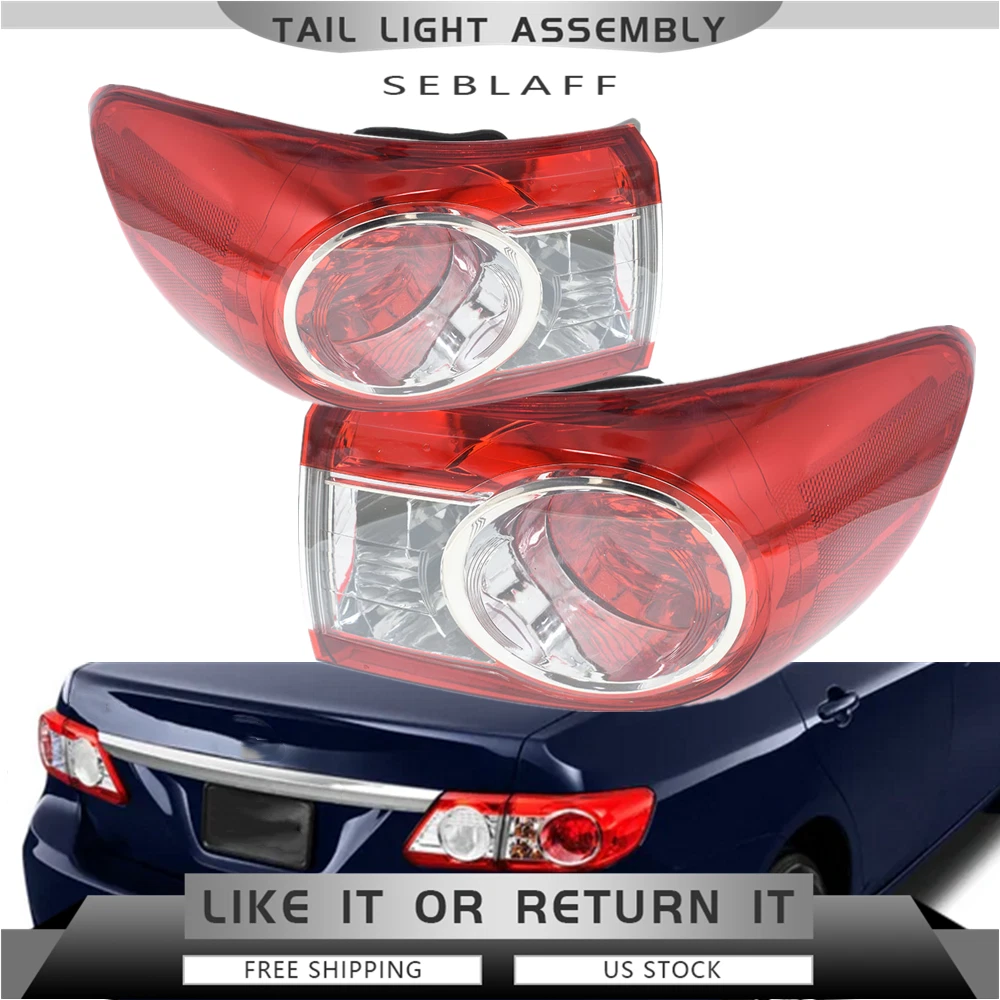 Munirater Conjunto De Luz Trasera Exterior Izquierda De Recambio Para 2009-2010 Toyota Corolla Estilo OE, Reemplaza La Luz Trasera Y La Lámpara De Freno Del Lado Del Conductor