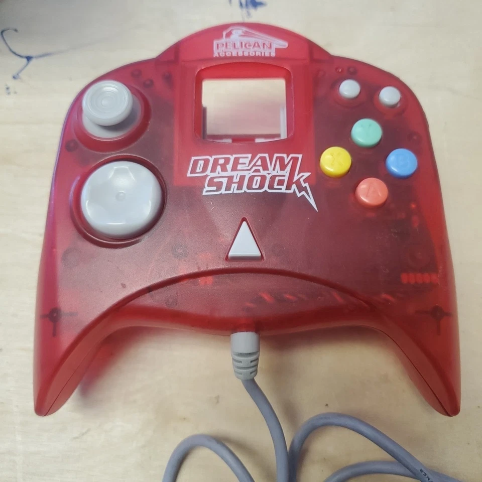 Sega Dreamcast Clear Red Controller Pelican Dream Shot - Image 2 of 4