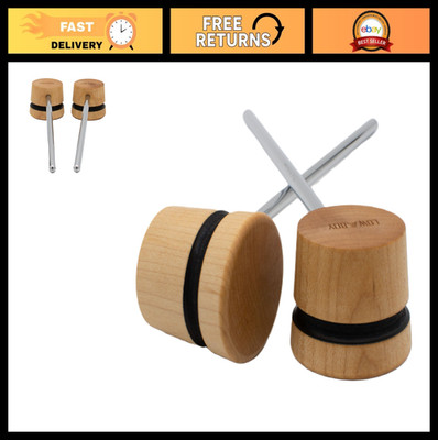 Lightweight Wood Bass Drum Beater - Versatile Kick Drum Mallet, 2-Pack, Natural