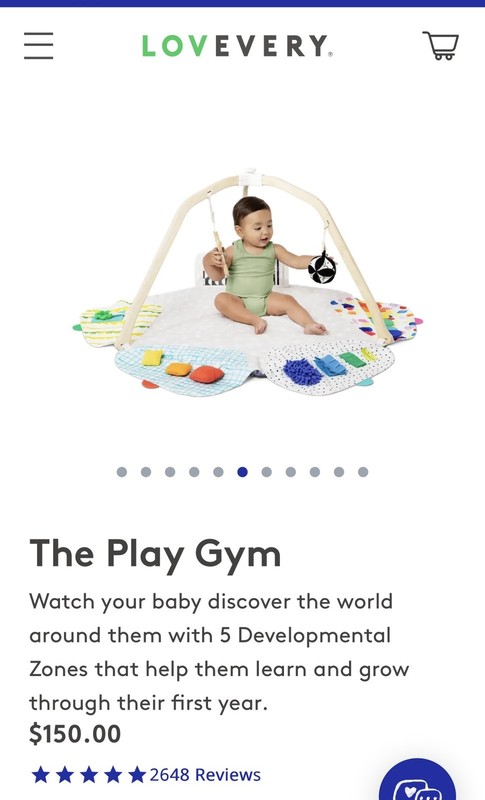 The Play Gym by Lovevery Stage-Based Developmental Activity Gym & Play Mat