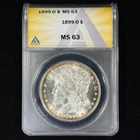 1899-O $1 MS63 ANACS Toned Morgan Silver Dollar - Flashy Coin