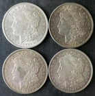 Lot of Four 1921 $1 Morgan Silver Dollars