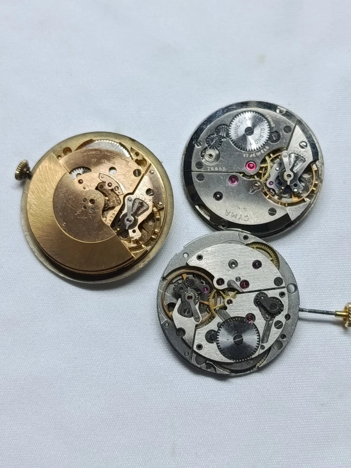 Cyma job lot 3 Vintage Watch Movements Running cal.R486/R485 - Image 2 of 2