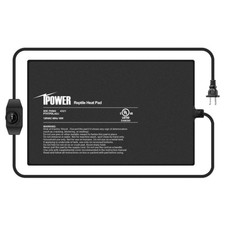 iPower 8 by 12 Inch Reptile Heating Pad with Temperature 8 X 12 Inch, Black