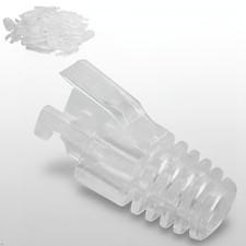 100 Pcs RJ45 CAT6 Strain Relief Boots Connector for Standard CAT6 CAT6A Ethernet