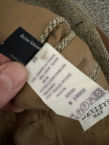 Harris Tweed Men’s Blazer Jacket Elbow Patches Brown Green Herringbone Brown 48 - Picture 14 of 14