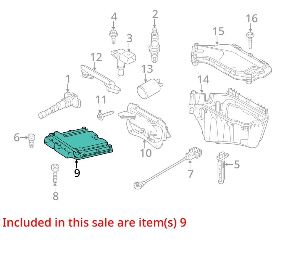 Módulo de controle de computador motor Audi S5 2015 ECU 107K milhas OE - LKQ355780392 - Imagem 4 de 4