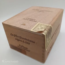La Flor Dominicana Ligero L-200 Cabinet Oscuro Natural Empty Wooden Cigar Box