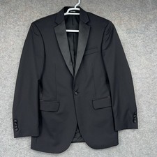 Jos A Bank Suit Jacket Mens 38 Long Black Wool Traveler Tuxedo One Button Slim