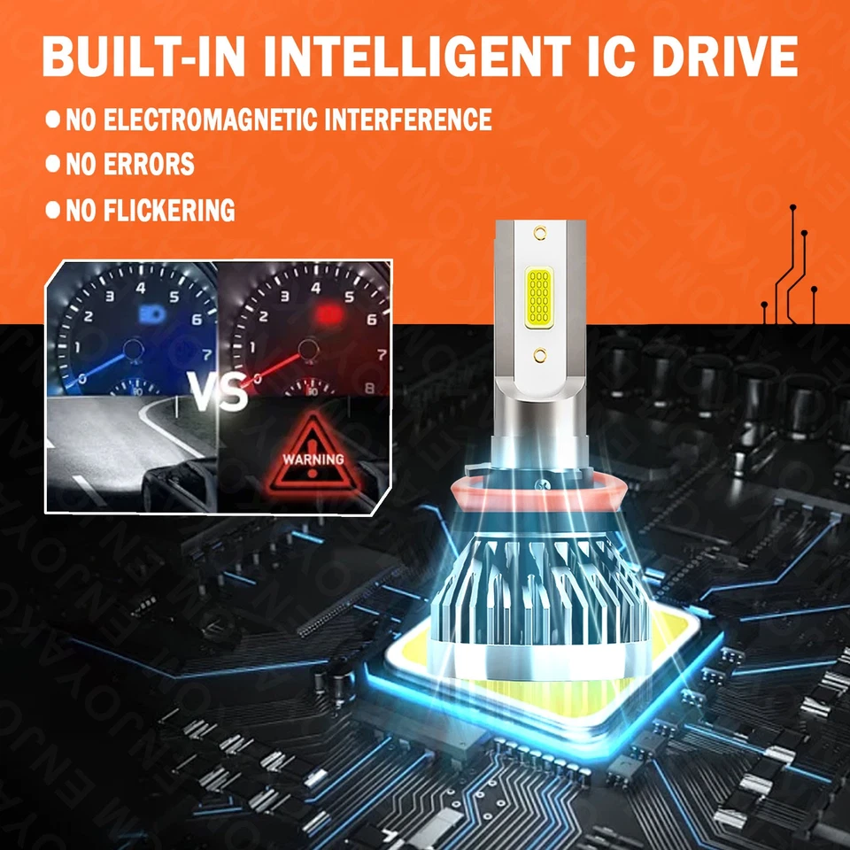 For Ford Transit Connect 2014-2023 LED Headlight Bulbs High&Low Beam Combo Kit — 第 2/4 张图片