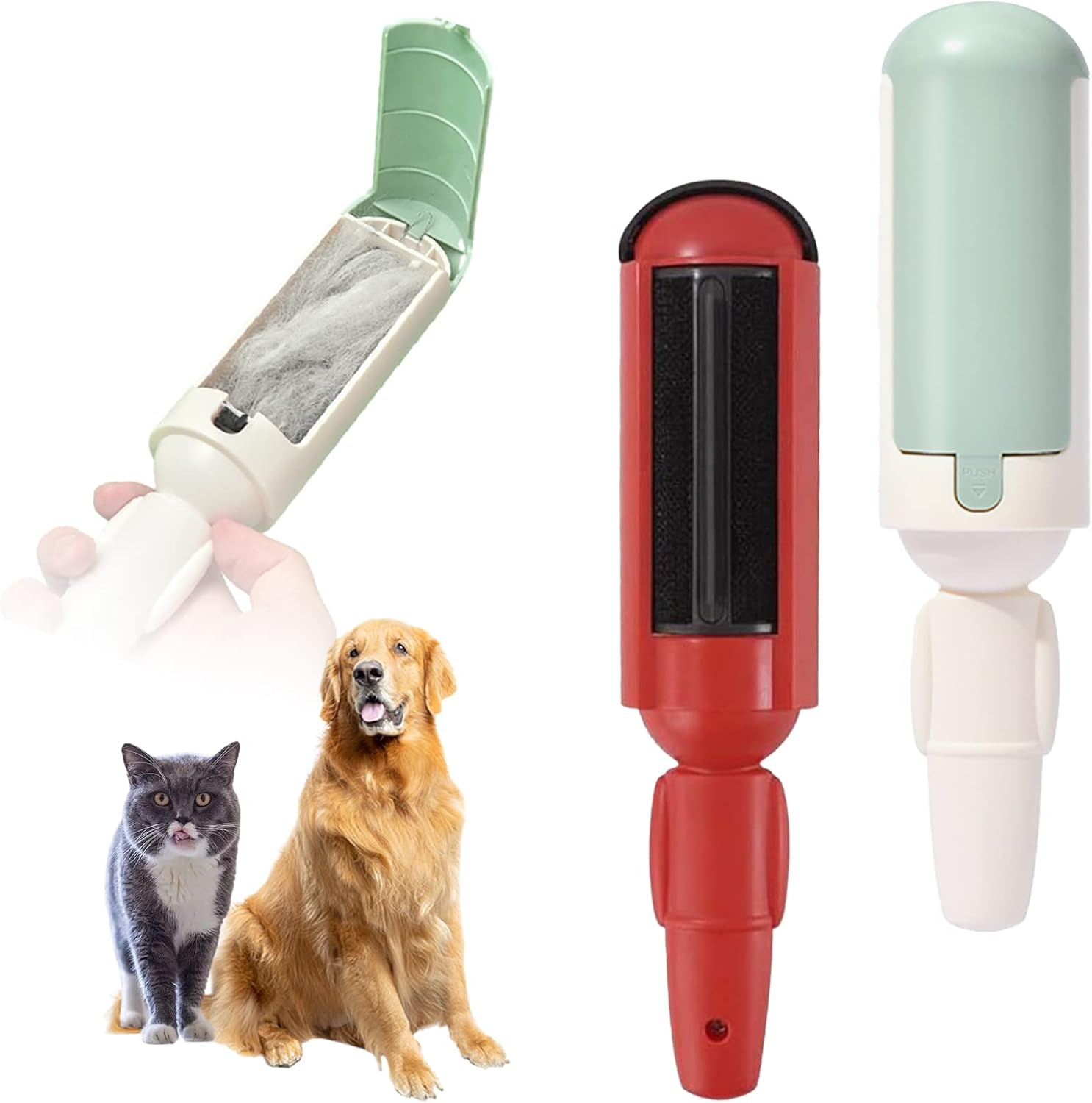 71Nmly 2Pcs Pet Hair Remover Roller,Reusable Animal Hair Remover Brush,Pet Fur R
