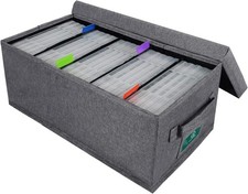 DVD Storage Box, Practical DVD Case DVD-1 Pack 15.75 x 8.46 x 6.3 Inch, DV