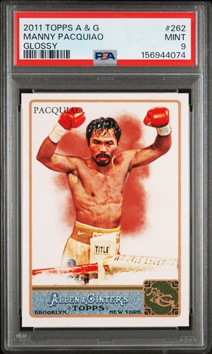 2011 ALLEN & GINTER GLOSSY #262 MANNY PACQUIAO 284/999 PSA 9