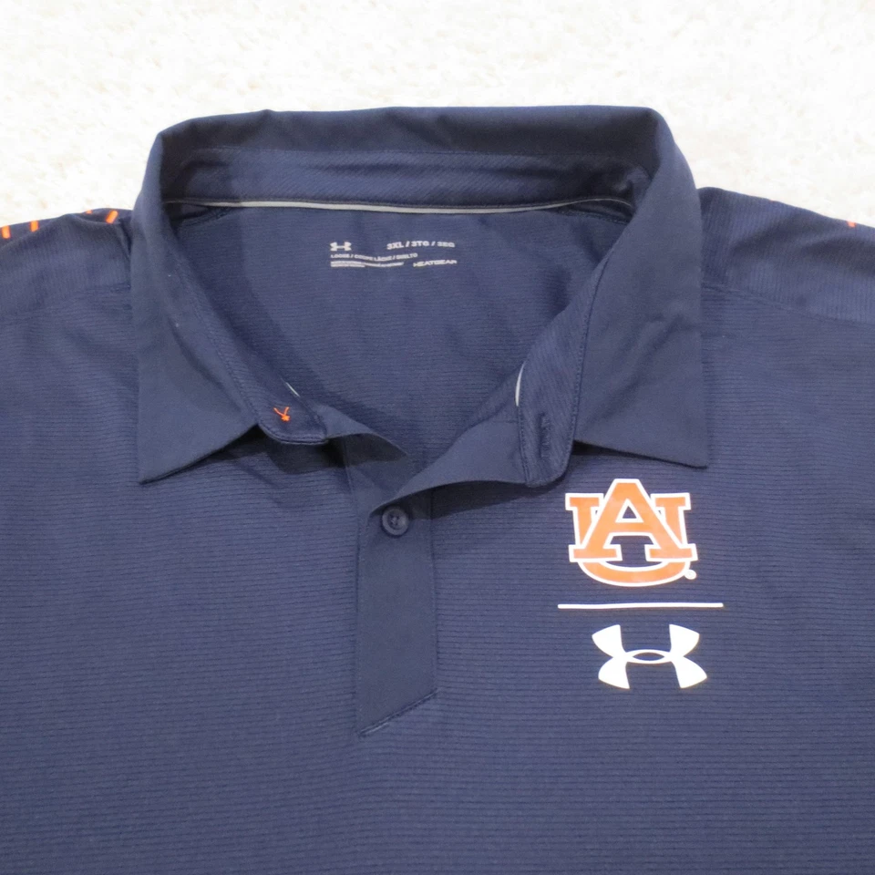 Auburn Tigers Shirt Polo Mens 3XL Navy College Football Short Sleeve Gameday - Image 3 of 4