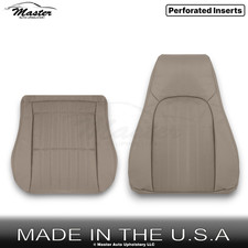 1997-2002 Fits Chevrolet Camaro Leatherette Perf. Front Driver Seat Covers Tan