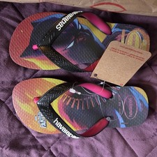 Havaianas Marvel Black Panther Flip Flops Size 12/13 BNWT