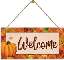 Autumn Decor Sign, Fall Porch Welcome Decoration, Decorative Wooden Hanging Sign