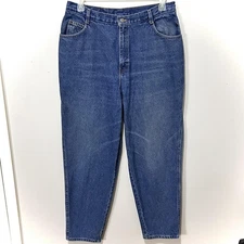 Vtg Gitano Mom Jeans Womens 16 Tall Long High Rise Tapered Whiskered Denim 32x30