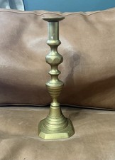 Vintage Candle Holder Mid Century 12" Column Brass Candlestick