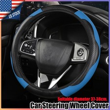 For Toyota Car Steering Wheel Cover Faux Leather Anti-slip Accessories Blue