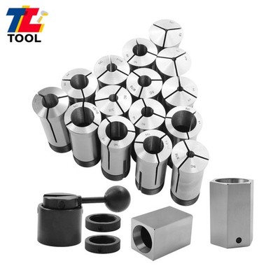 5C Precision Collet Set 1/8-1'' Fractional 15 Pack 5 Block Holders