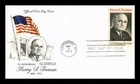 DR JIM STAMPS US COVER PRESIDENT HARRY S TRUMAN MEMORIAM FDC SCOTT 1499