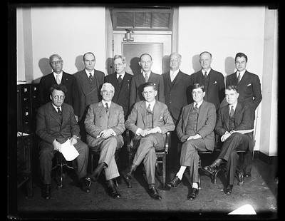 Photo:Group: Edward Stettinius, Jr., front row, 2nd from left