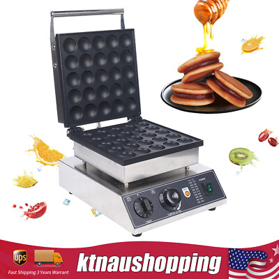 Mini Dutch Pancake Maker Poffertjes Machine for 25PCs Mini Round Pancakes