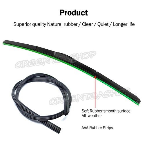3PCS Windscreen Wiper blades for Hyundai i30 i30CW 2012-2017 GD GD2 front + rear - Picture 3 of 7