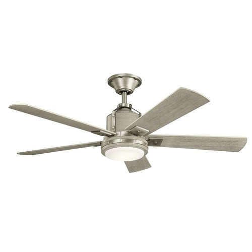 Deckenventilator mit Beleuchtung Fernbedienung Ø132cm LED Shabby Weiß Wohnzimmer