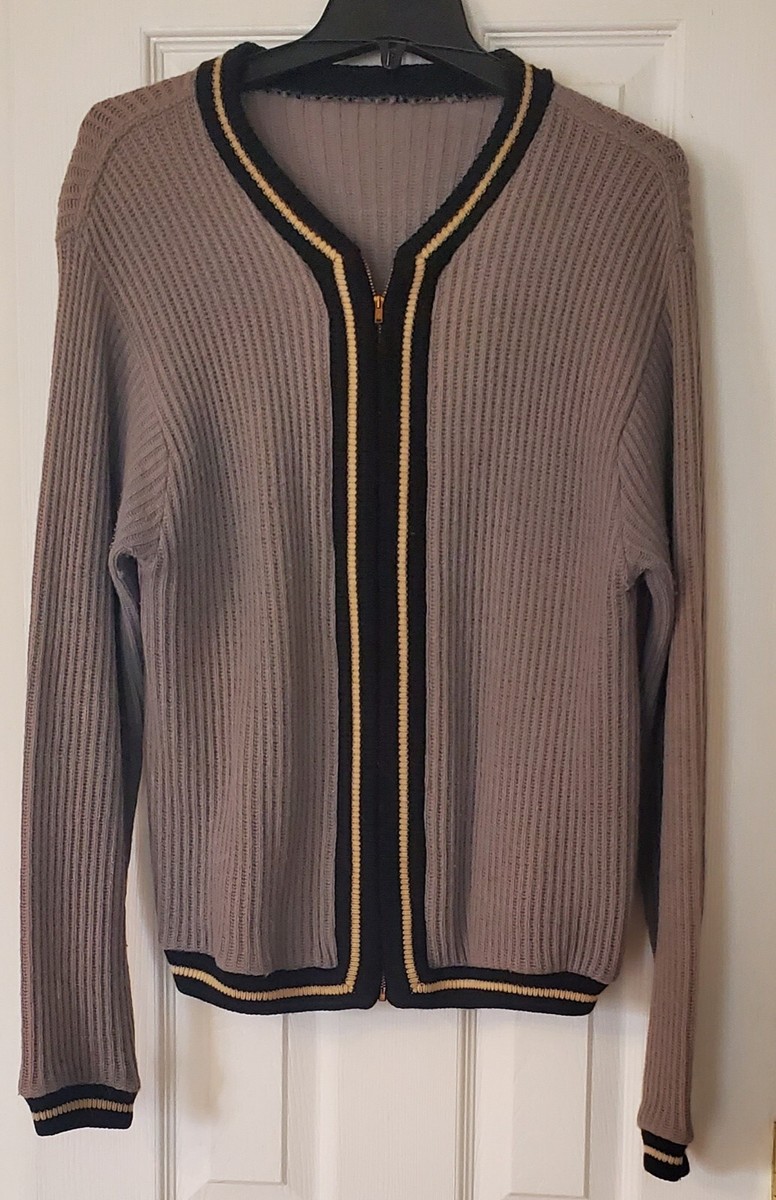 トップス 60s vintage cardigan Vtg 50s 60s INDIAN Zip Sweater Cardigan Sz M Brown