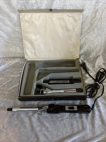 Vtg Vidal Sassoon Curling Iron Attachments Travel Case 5 Piece WORKS VS125 (Z59) - Picture 18 of 24