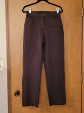 Liz Claiborne Lizsport Flat Front Cotton Blend Casual Pants - Brown Size 6