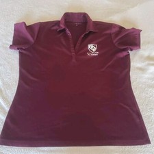 Carrington Academy Womens Large Burgundy Uniform Shirt Workwear