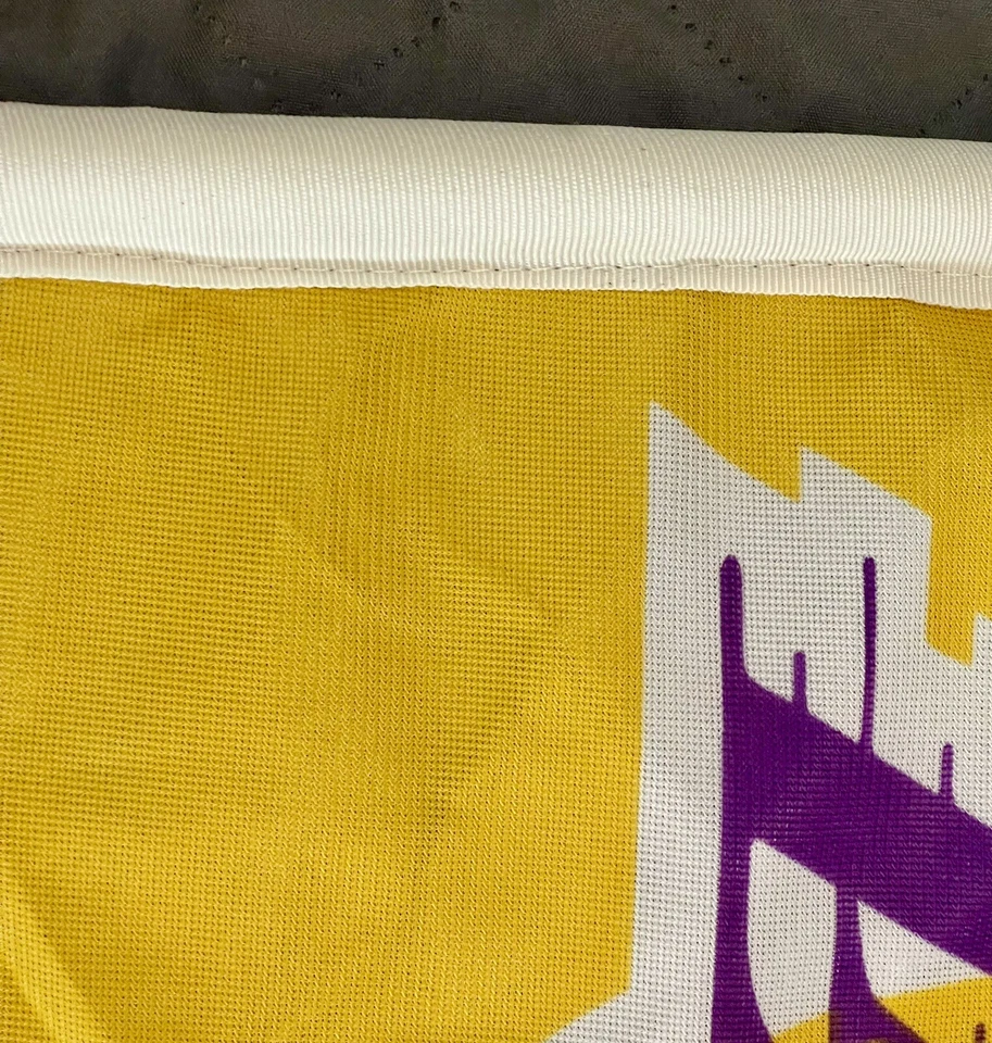 NBA LOS ANGELES LAKERS Yellow Car Window Flag 14 1/2 in Wide X  11 1/2 in Tall - Image 4 of 4