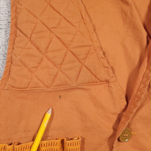 Vintage Hunting Vest K Mart 70s 80s Orange Tan Mens Medium Duck Pockets - Picture 6 of 18