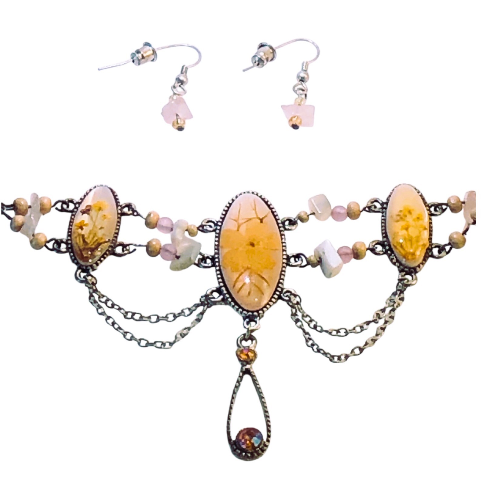 Three Oval Shapes Choker Set