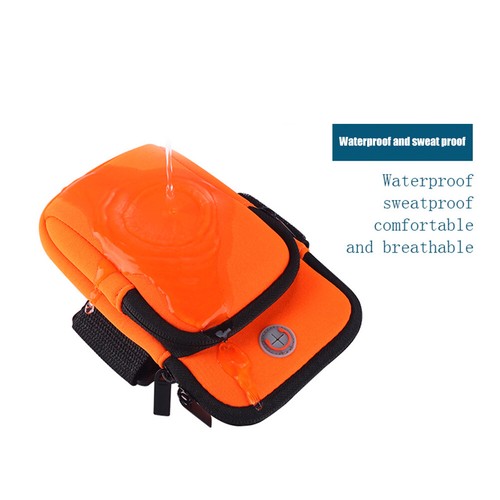 ES# Outdoor Sports Phone Arm Bag Men Women Running Phone Holder Bags (Orange) - Zdjęcie 12 z 12