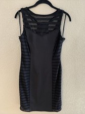 Guess Body Con Eyelet Dress Black Size 8