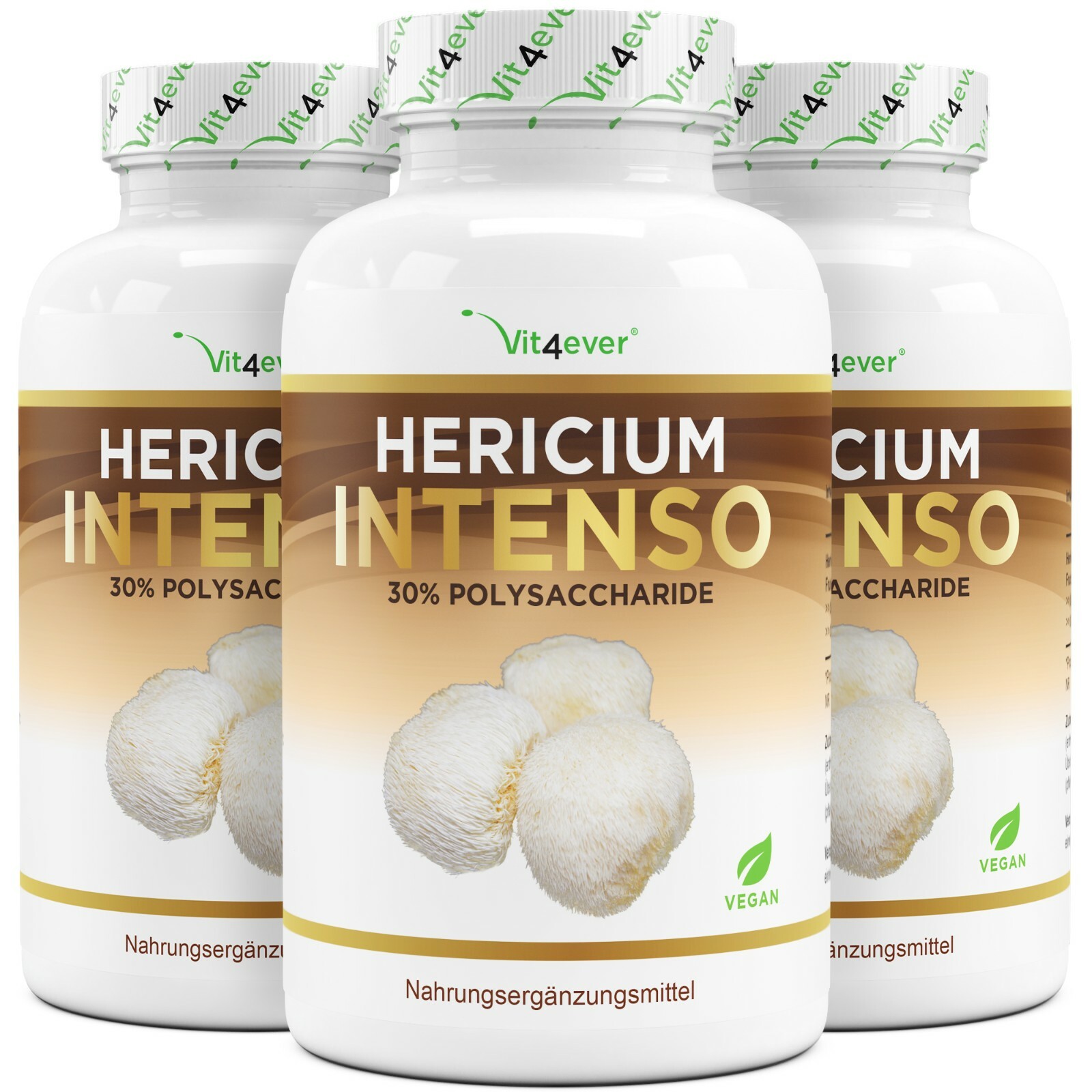 Hongo Hericium Erinaceus - 540 cápsulas - 650 mg extracto 30% polisacáridos - vegano