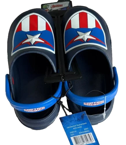 Marvel Avengers Captain America Toddler Boys EVA Clog Sandal (7/8) color NAVY - Picture 2 of 8