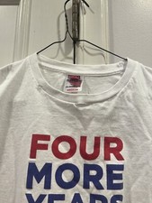Four More Years Donald Trump White T-shirt Bayside Made In America Size M RARE!