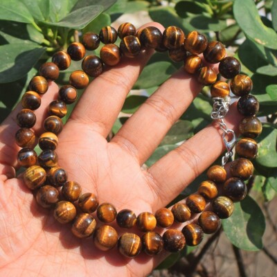Best Tiger Eye 321.Cts Beaded Very Attractive Womens Necklace VK 35 E560