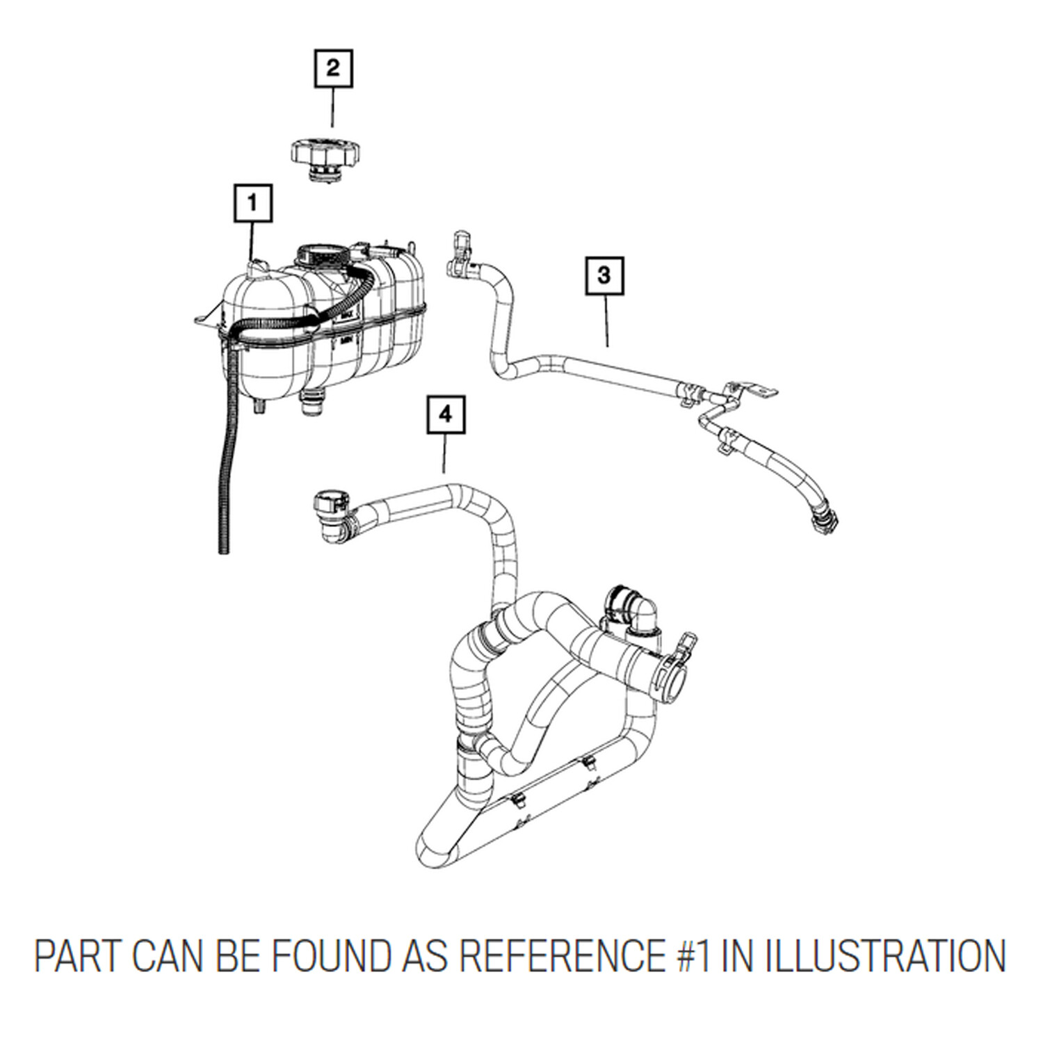 Drive Motor Coolant-North, VIN: B Mopar 68288272AB fits 19-20 Jeep  